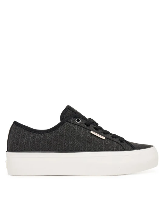 Zdjęcie produktu Sneakersy Calvin Klein Vulc Flatf Laceup Jaq Aop HW0HW03265 Czarny