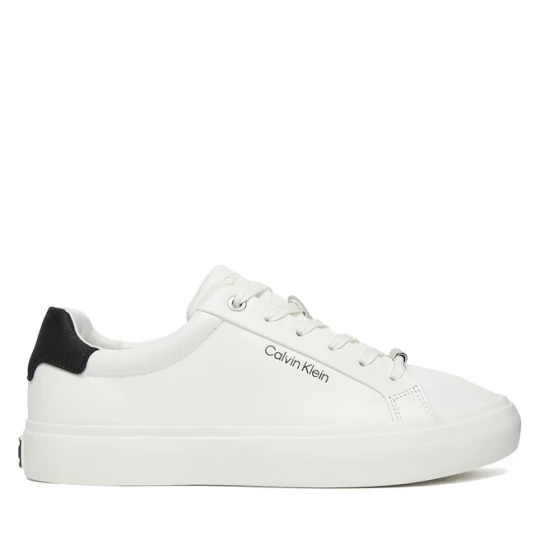 Zdjęcie produktu Sneakersy Calvin Klein Vulc Lace Up Lth/Moire Bt HW0HW02747 Biały