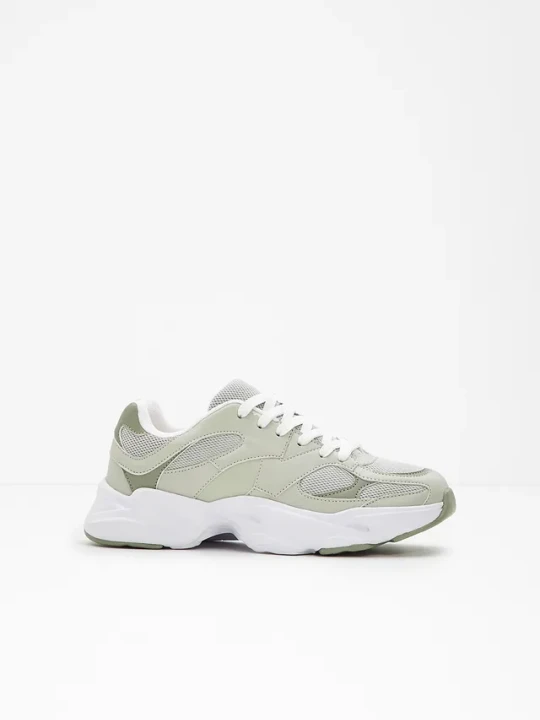 Zdjęcie produktu Sneakersy chunky BonPrix zielony