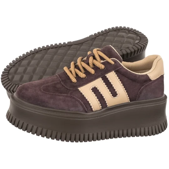 Zdjęcie produktu Sneakersy Ciemnobrązowe DP7111 / 26 D BR (FO255-a) Filippo