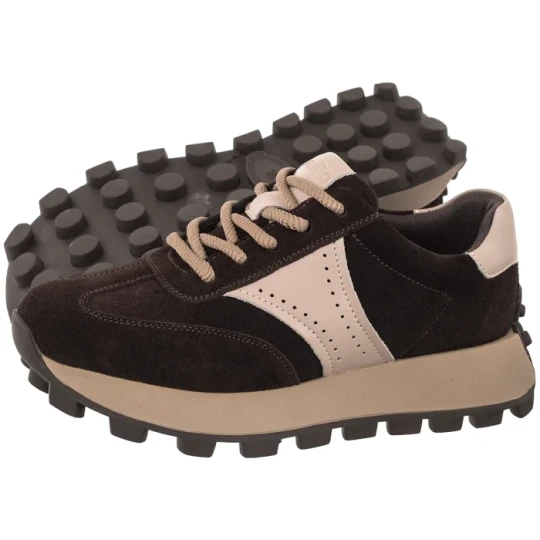 Zdjęcie produktu Sneakersy Ciemnobrązowe DP7976 / 26 D BR (FO254-a) Filippo