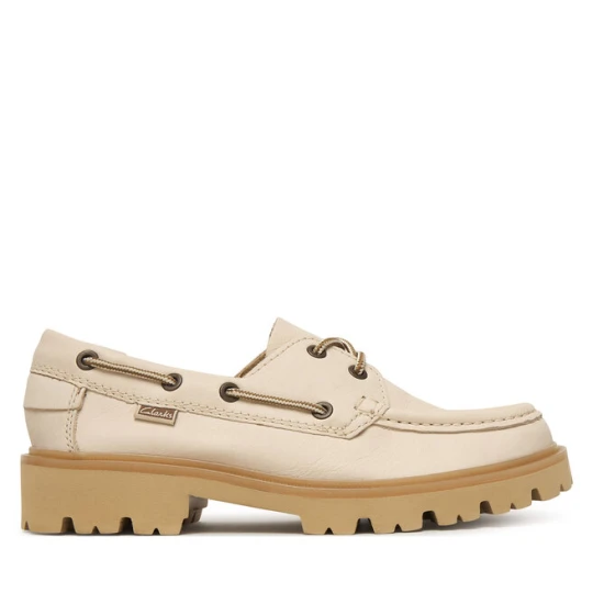 Zdjęcie produktu Sneakersy Clarks Cleyhill Boat. 26187841 Écru Kremowy