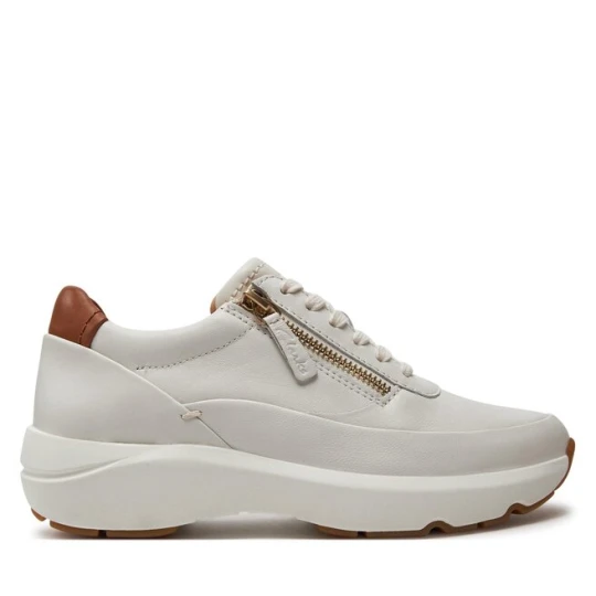 Zdjęcie produktu Sneakersy Clarks Tivoli Zip 26176650 Écru Kremowy
