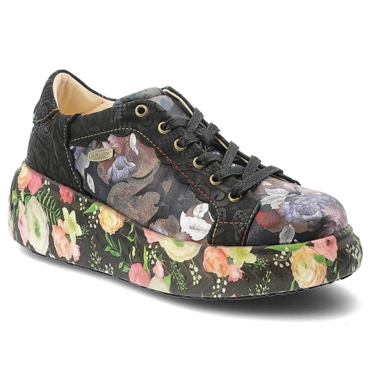 Zdjęcie produktu Sneakersy damskie Laura Vita o sznurowanym fasonie z kwiatowym wzorem i masywną platformą wielokolorowe, Sodao 04 SL26803B-4B Dorian