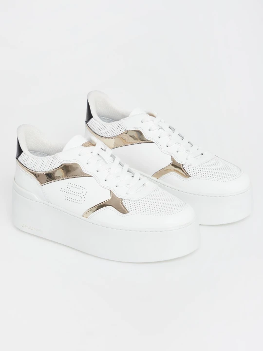 Zdjęcie produktu Sneakersy damskie skórzane na platformie BALDININI