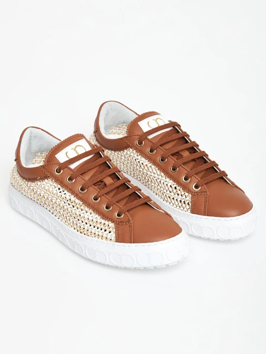 Zdjęcie produktu Sneakersy damskie skórzane Oslo CESARE CASADEI