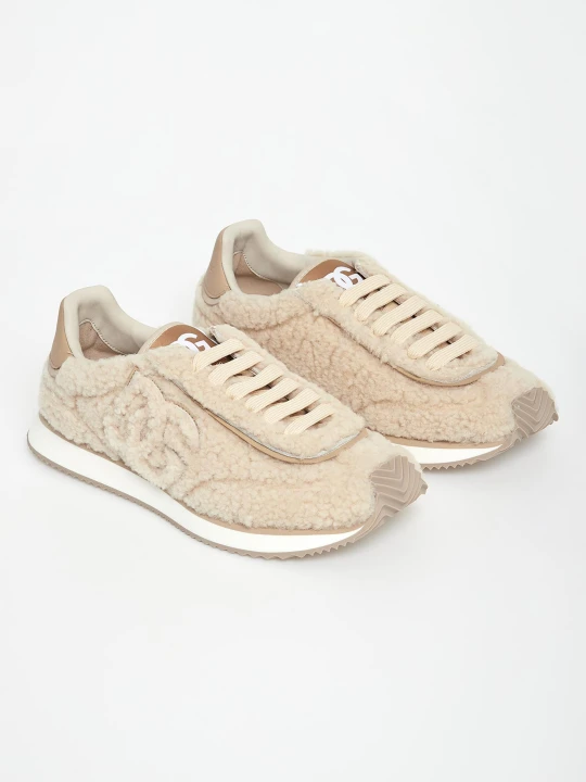 Zdjęcie produktu Sneakersy damskie z futerkiem DOLCE & GABBANA