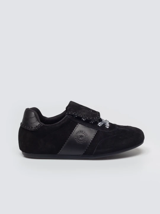 Zdjęcie produktu sneakersy damskie ze skóry naturalnej czarne tt274688 906 Big Star