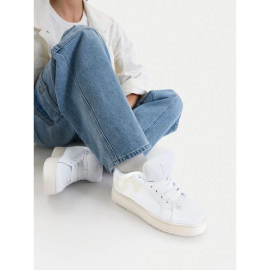 Zdjęcie produktu Sneakersy DC Shoes EO-COURT GRAFFIK PLATFORM DC02422102 Biały