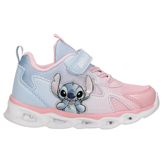 Zdjęcie produktu Niebiesko różowe sneakersy stitch ze swiecaca podeszwa Bartek 87038-15