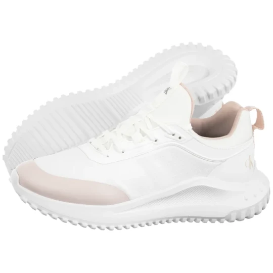 Zdjęcie produktu Sneakersy Eva Runner Laceup Sock Mat Mix Bright White / Crystal Grey YW0YW02064 0I8 (CK727-a) Calvin Klein