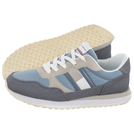 Zdjęcie produktu Sneakersy Flag Low Cut Lace-Up Sneaker T3X9-33376-1693 A584 Denim / Grey (TH1041-b) Tommy Hilfiger
