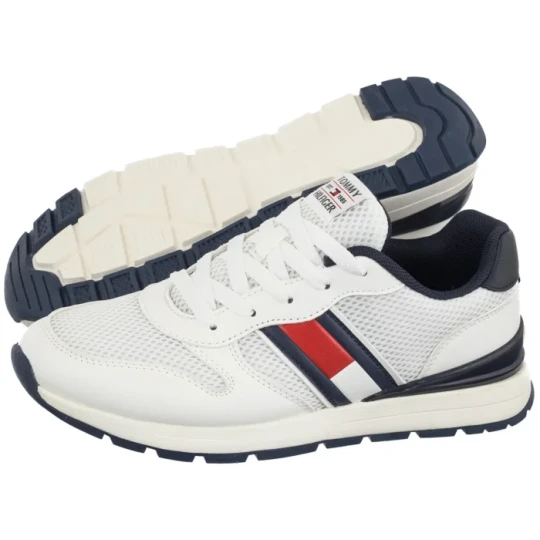 Zdjęcie produktu Sneakersy Flag Low Cut Lace-Up Sneaker White / Blue T3X9-34375-1697X336 (TH1454-a) Tommy Hilfiger
