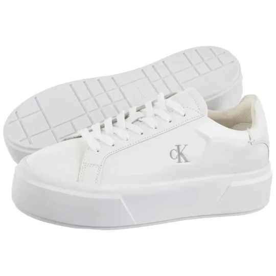 Zdjęcie produktu Sneakersy Flatform Lace Up Lth Mg Triple Bright White YW0YW01928 0K4 (CK710-a) Calvin Klein