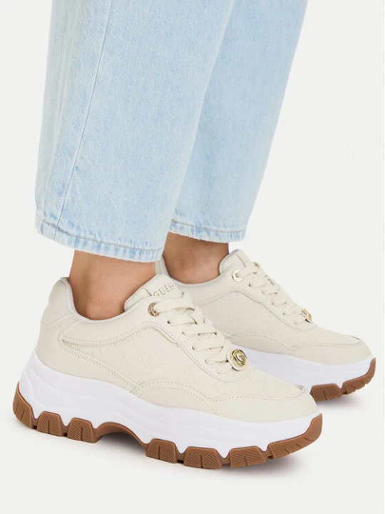 Zdjęcie produktu Sneakersy Guess FLFBRT PEL12 Écru Kremowy