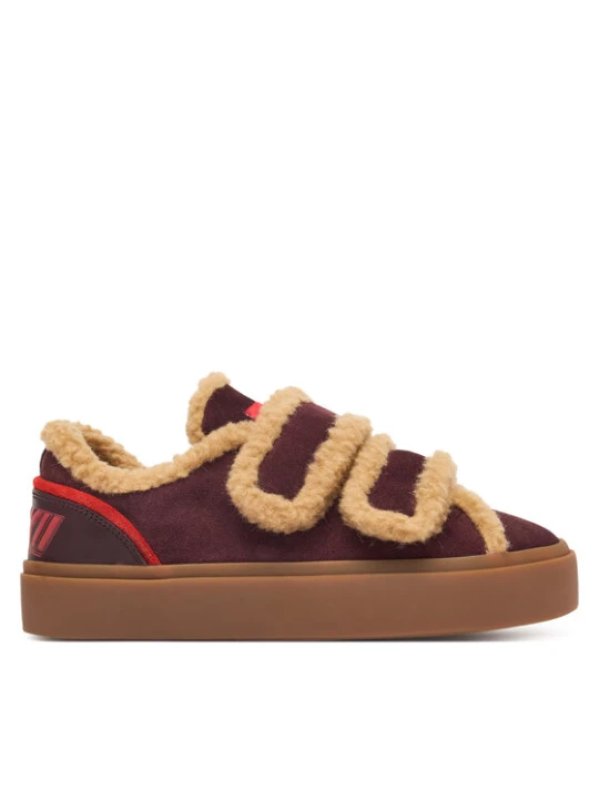 Zdjęcie produktu Sneakersy Inuikii Lila Shearling Low Velcro 1001.001.0561.518 Bordowy