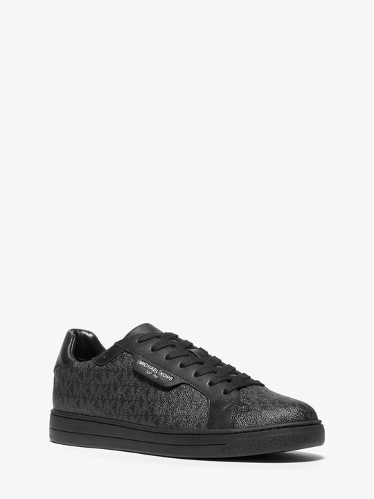 Zdjęcie produktu Sneakersy Keating z płótna z logo i skóry Michael Kors CZARNY (Czarny)