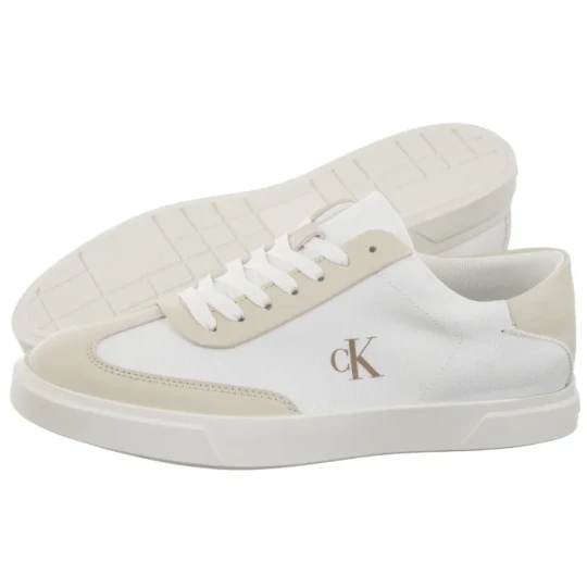 Zdjęcie produktu Sneakersy Low Pro Cups Wt Canv Mg Bright White / Dk Ecru HW0HW03145 0HT (CK740-a) Calvin Klein