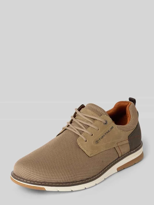 Zdjęcie produktu Sneakersy low top z detalami w optyce skóry model 'DYLAN' Tom Tailor Piaskowy