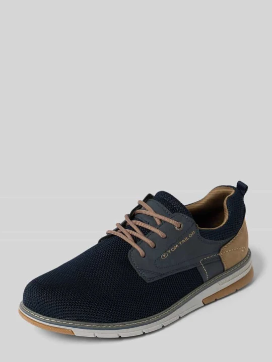 Zdjęcie produktu Sneakersy low top z detalami w optyce skóry model 'DYLAN' Tom Tailor Granatowy
