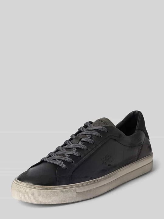 Zdjęcie produktu Sneakersy Low w stylu used z skóra bydlęca nappa La Martina Czarny