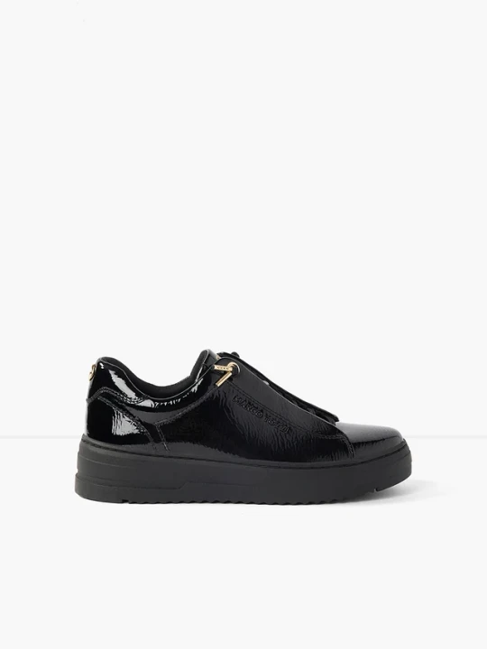 Zdjęcie produktu Sneakersy Marco Tozzi w lakierowanej optyce BonPrix czarny