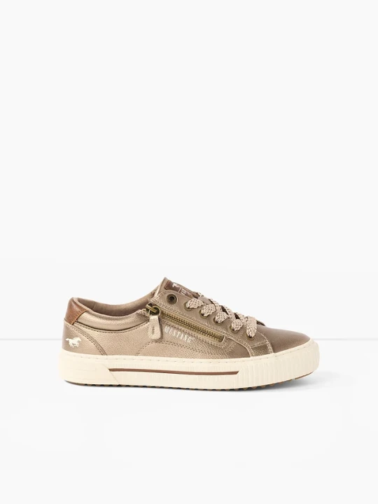 Zdjęcie produktu Sneakersy marki Mustang z zamkiem BonPrix złoty