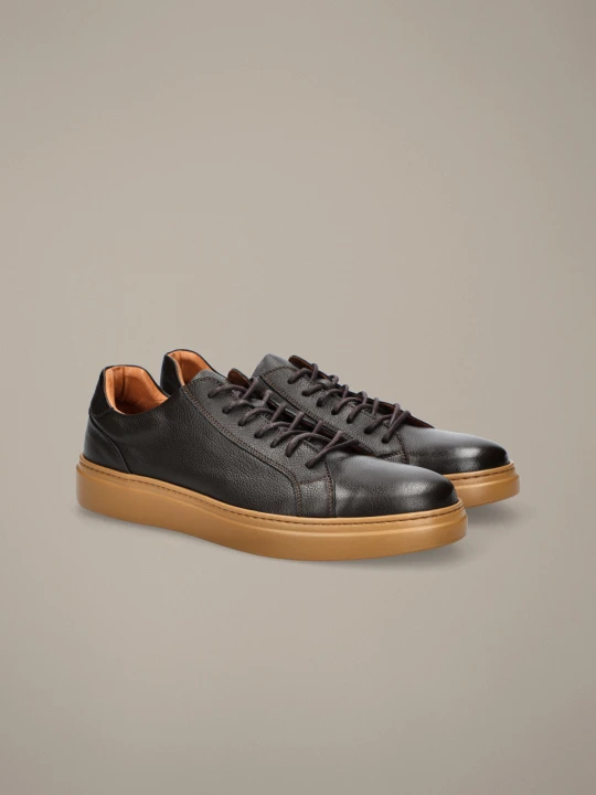 Zdjęcie produktu Sneakersy Marsilio Ciemnobrązowe Lancerto Brązowy