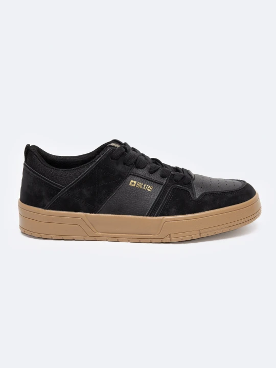 Zdjęcie produktu sneakersy męskie z kontrastową podeszwą czarne nn174094 906 Big Star