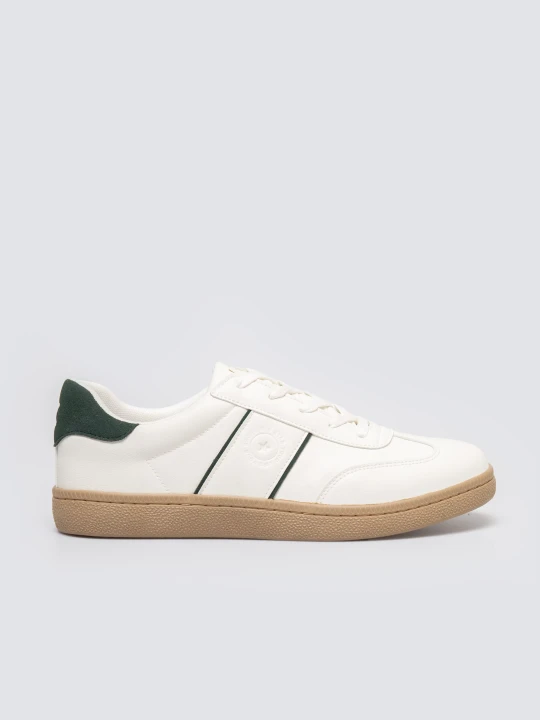 Zdjęcie produktu sneakersy męskie ze skóry ekologicznej białe ss174081 101 Big Star