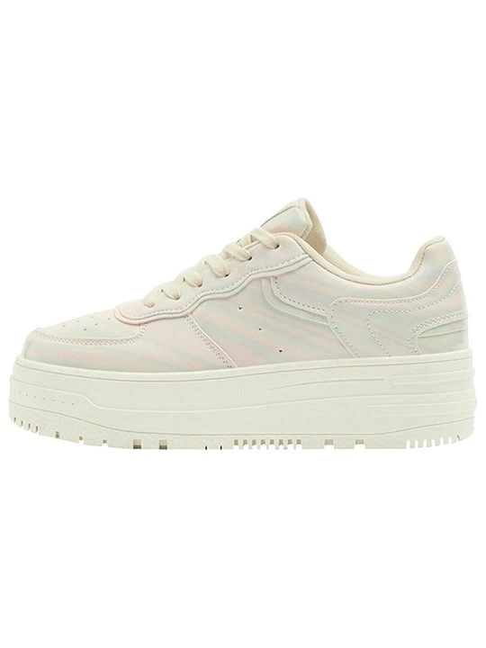 Zdjęcie produktu Sneakersy niskie Bershka nude