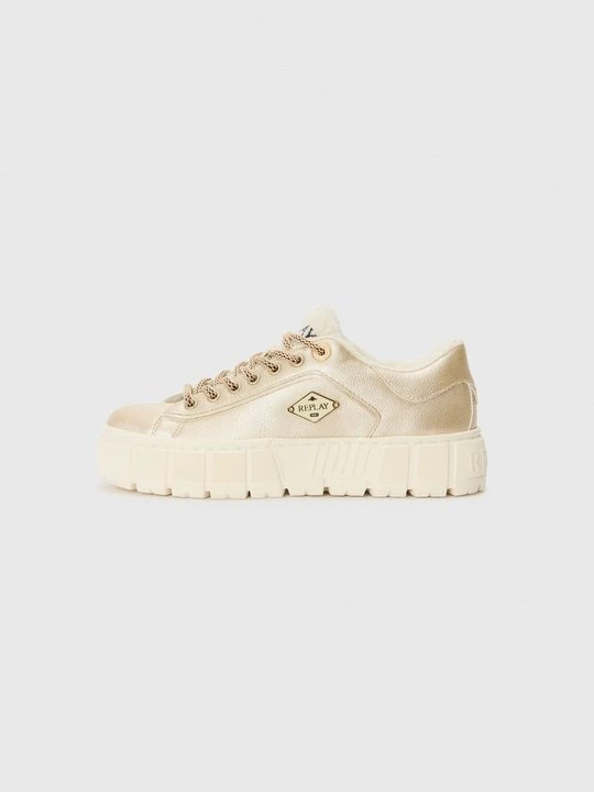 Zdjęcie produktu Sneakersy niskie Replay w kolorze złota