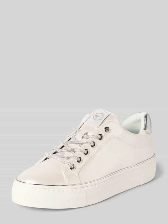 Zdjęcie produktu Sneakersy o niskim kroju z wiązaniem Tamaris Biały