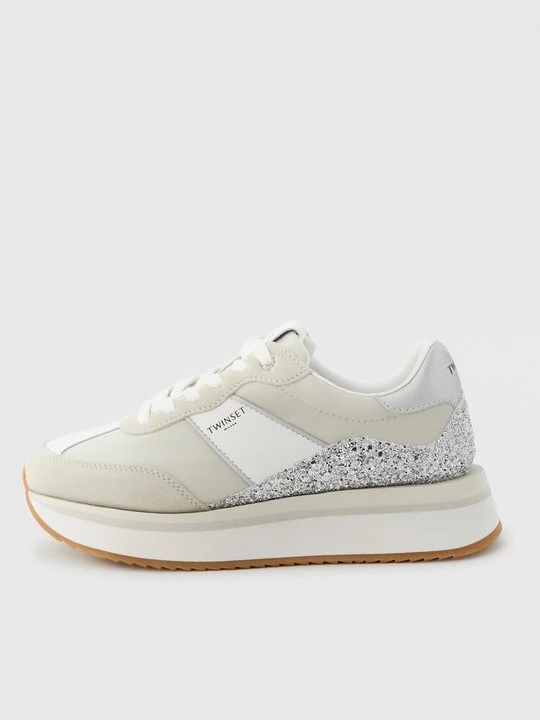 Zdjęcie produktu Sneakersy niskie TWINSET srebrny