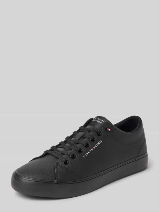 Zdjęcie produktu Sneakersy niskie z czystej skóry Tommy Hilfiger Czarny