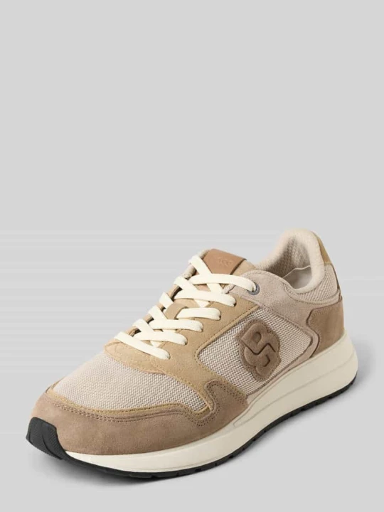 Zdjęcie produktu Niskie sneakersy w stylu zamszowym model 'VINSTON_RUNN_SDMEBB' Boss Beżowy