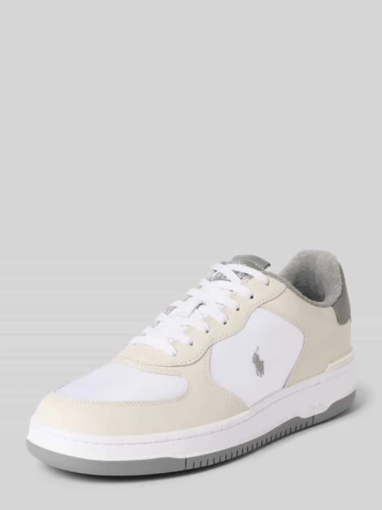 Zdjęcie produktu Sneakersy o niskim kroju z Mieszanka skóry Model 'MASTERS' Polo Ralph Lauren Biały