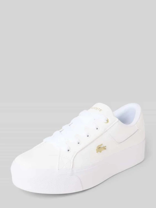 Zdjęcie produktu Sneakersy low top z mieszanki skóry model 'ZIANE PLATFORM 124' Lacoste Biały