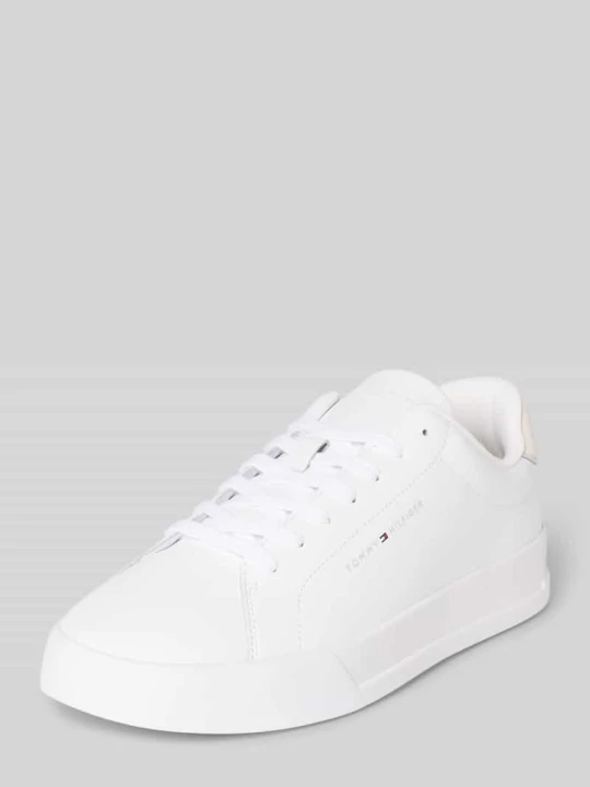 Zdjęcie produktu Sneakersy niskie z mieszanki skóry Tommy Hilfiger Biały