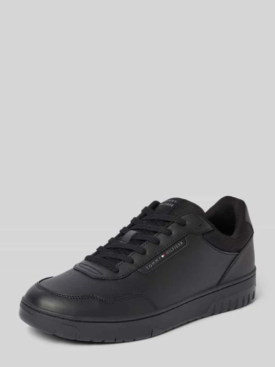 Zdjęcie produktu Sneakersy niskie z mieszanki skóry Tommy Hilfiger Czarny