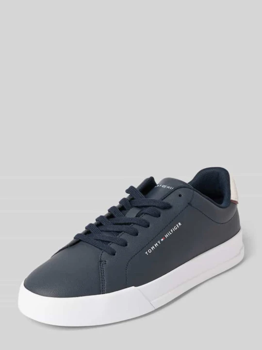 Zdjęcie produktu Sneakersy niskie z mieszanki skóry Tommy Hilfiger Ciemnoniebieski
