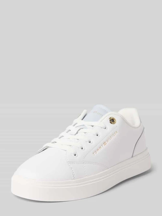 Zdjęcie produktu Sneakersy o niskim kroju z mieszanki skóry Tommy Hilfiger Biały