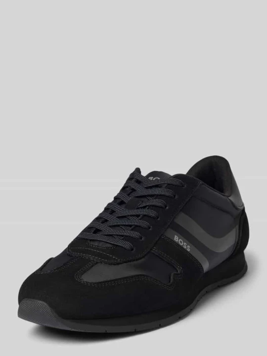 Zdjęcie produktu Niskie sneakersy z nadrukiem logo model „LEVON_RUNN_NYMI” Boss Czarny