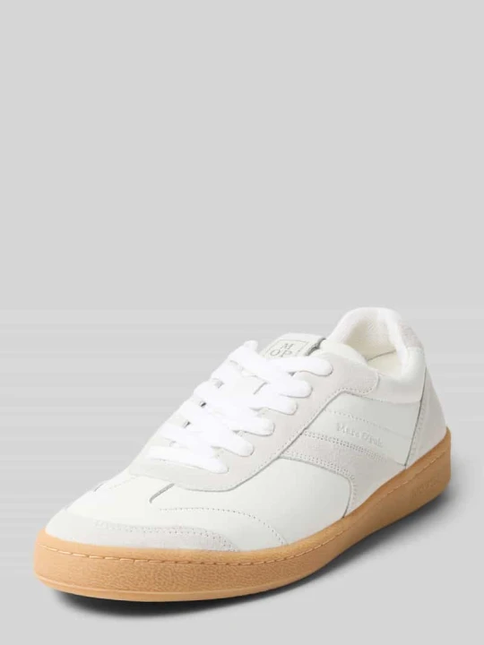 Zdjęcie produktu Niskie sneakersy z prawdziwej skóry bydlęcej Marc O'Polo Biały