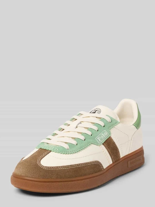 Zdjęcie produktu Niskie sneakersy z prawdziwej skóry bydlęcej Polo Ralph Lauren Zielony