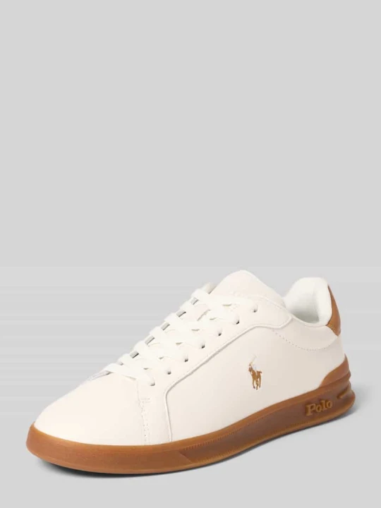 Zdjęcie produktu Niskie sneakersy z prawdziwej skóry bydlęcej Polo Ralph Lauren Biały