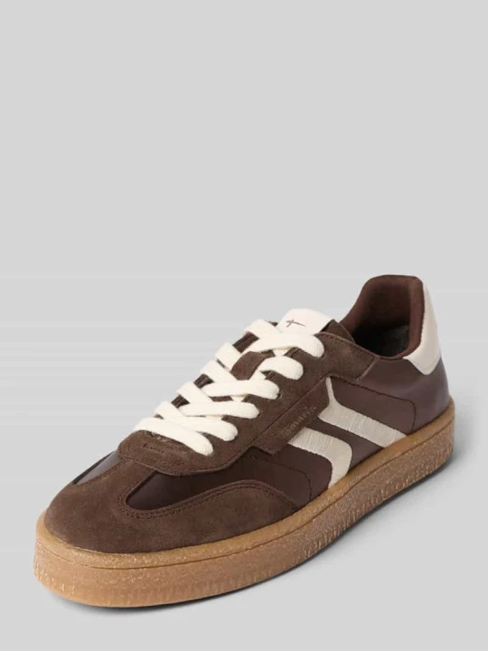 Zdjęcie produktu Sneakersy o niskim kroju z naturalnej skóry bydlęcej Tamaris Ciemnobrązowy