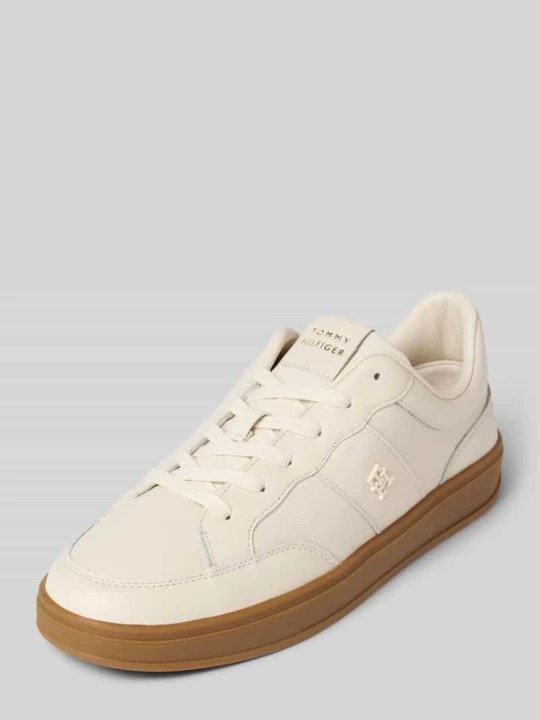 Zdjęcie produktu Sneakersy w niskim kroju z naturalnej skóry bydlęcej Tommy Hilfiger Złamany biały