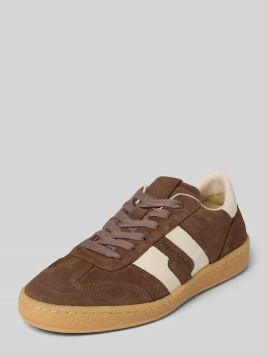 Zdjęcie produktu Niskie sneakersy z prawdziwej skóry model 'COURT W 5B' Marc O'Polo Jasnobrązowy