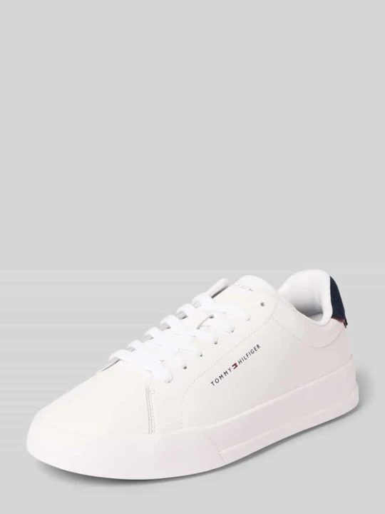Zdjęcie produktu Niskie sneakersy z prawdziwej skóry model 'TH COURT' Tommy Hilfiger Biały
